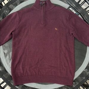 Merrick Bay 1/4 Zip Sweater -Port Color